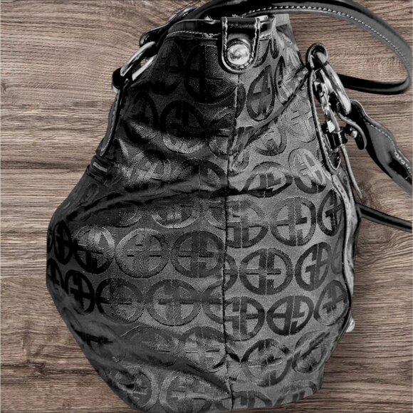 GIANI BERNINI WOMENS MULTI POCKETS PURSE SHOULDER BAG BLACK * SEE LAST 3 PHOTOS* - Picture 4 of 13